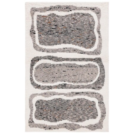 Safavieh 8 x 10 ft. Casablanca Hand Knotted Rectangle Area Rug Ivory & Dark Grey CSB549G-8